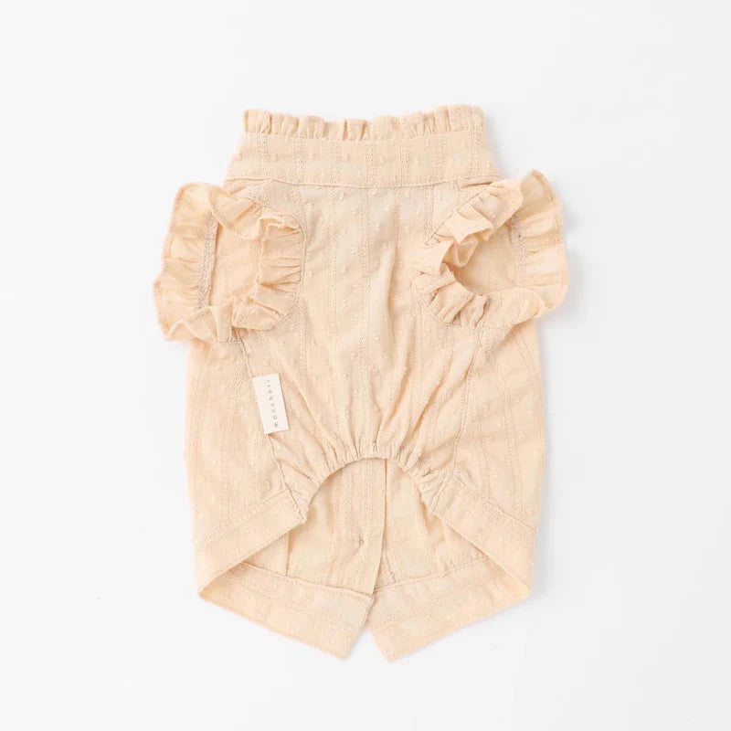 Frill Lace Top - Beige M