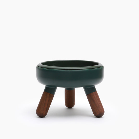 Oreo Ceramic Table 2 Walnut Wood - Green S