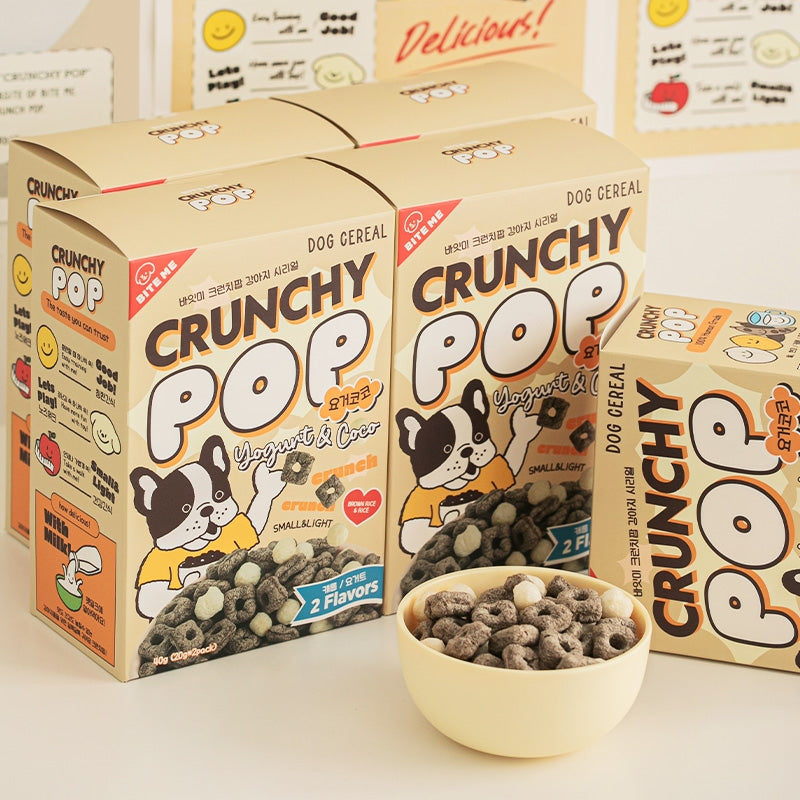 Crunchy Pop Pet Cereal - Yogurt & Coco