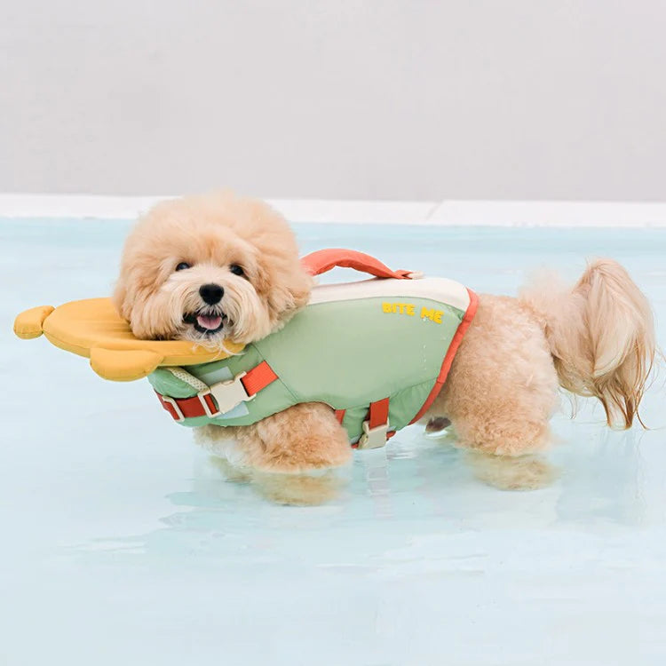 BITE ME Aqua Bear Dog Life Jacket