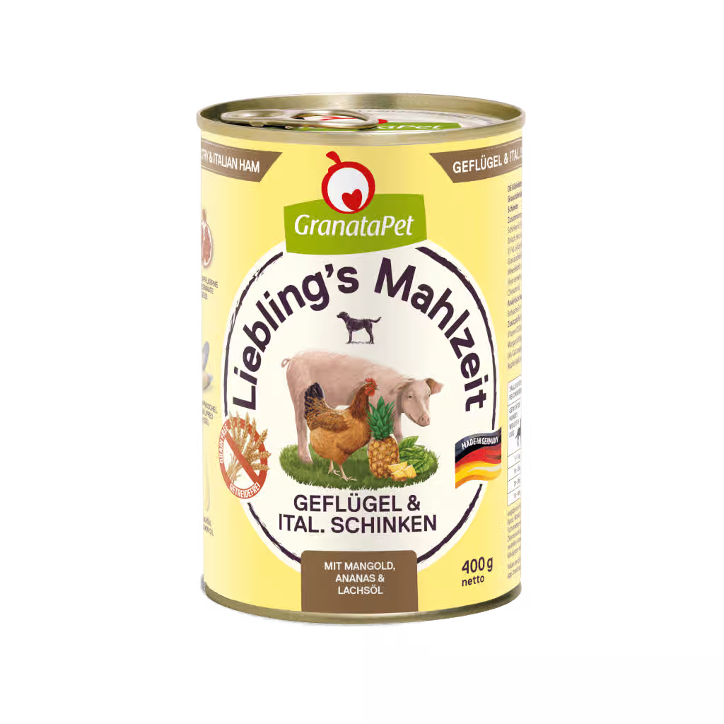 GranataPet Liebling's Mahlzeit Poultry & Italian Ham Dog Wet Food