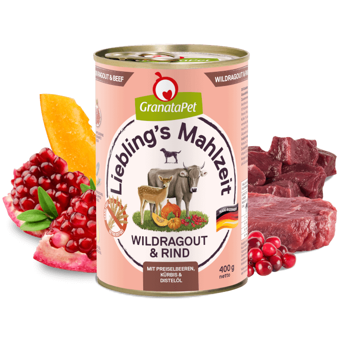 GranataPet Liebling's Mahlzeit Venison Ragout & Beef Dog Wet Food