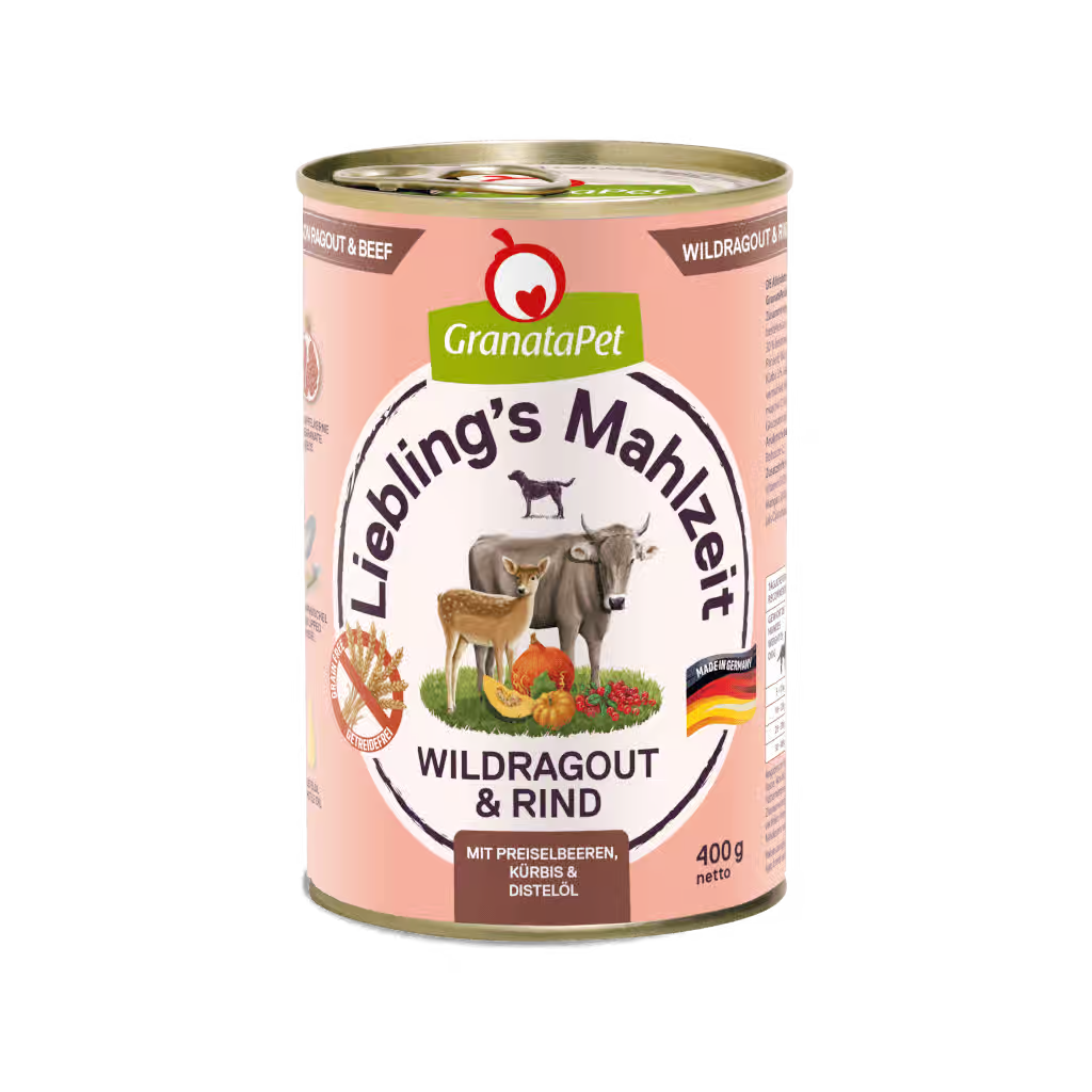 GranataPet Liebling's Mahlzeit Venison Ragout & Beef Dog Wet Food