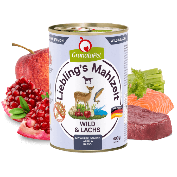 GranataPet Liebling's Mahlzeit Venison & Salmon Dog Wet Food