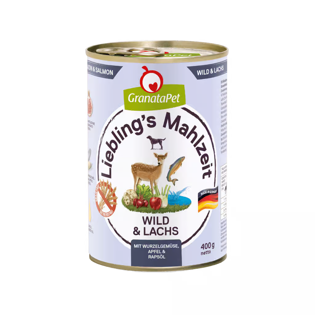 GranataPet Liebling's Mahlzeit Venison & Salmon Dog Wet Food