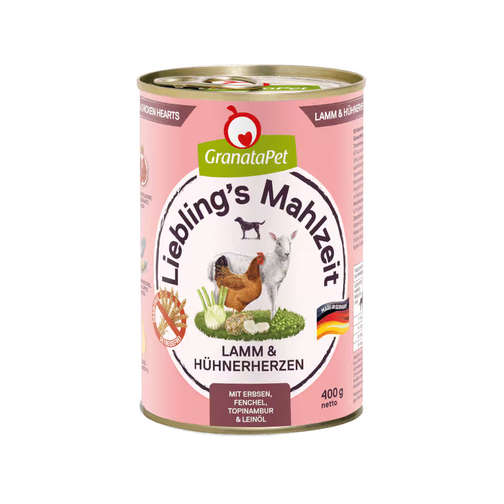 GranataPet Liebling's Mahlzeit Lamb & Chicken Hearts Dog Wet Food