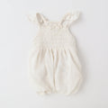 Linen Frill Romper - White S