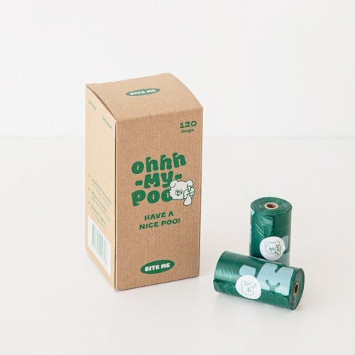 Oxo-Bio Degradable Plastics Poop Bags - 120pcs