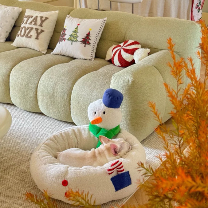 Snowman Winter Cushion
