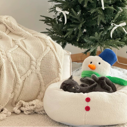 Snowman Winter Cushion