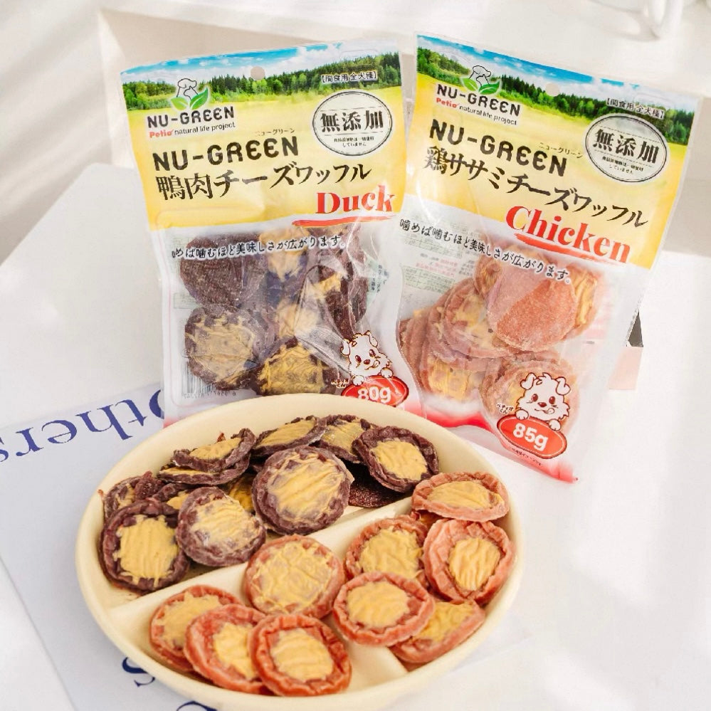 Cheese Waffle Dog Treats - Duck / Chicken 85g