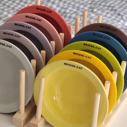 Wood Pet Bowl Storage Rack