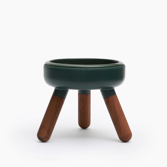 Oreo Ceramic Table 2 Walnut Wood - Green T