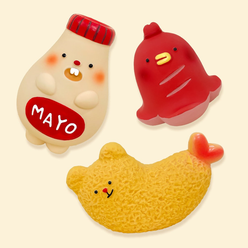 Lunch Box Latex Toy Set - 3pcs