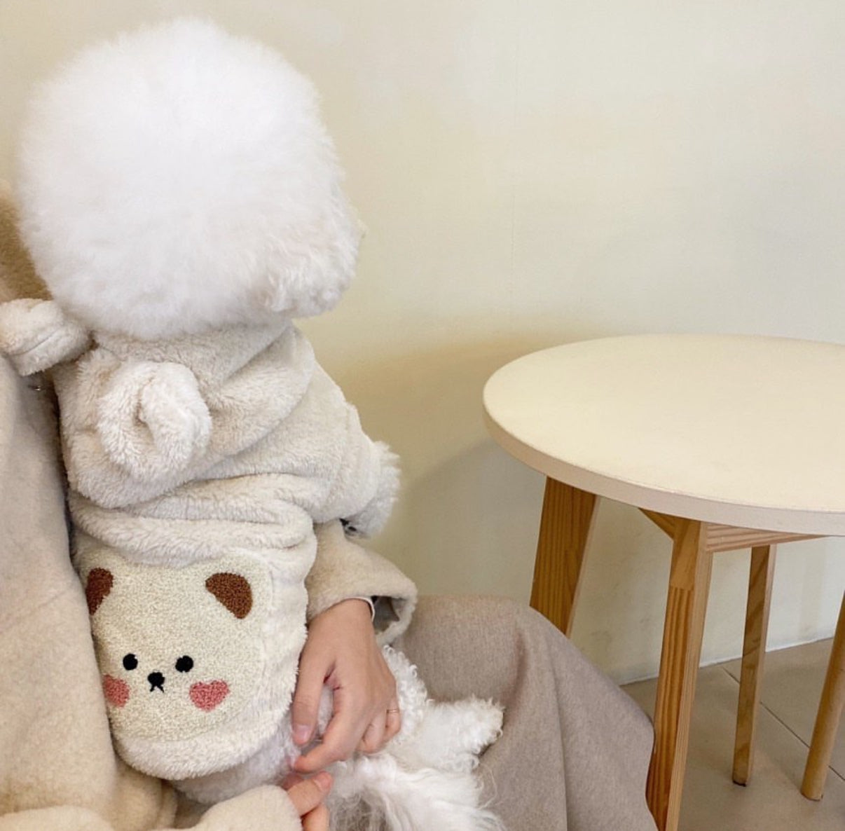 Kuma Bear Fleece Jacket - Ivory M