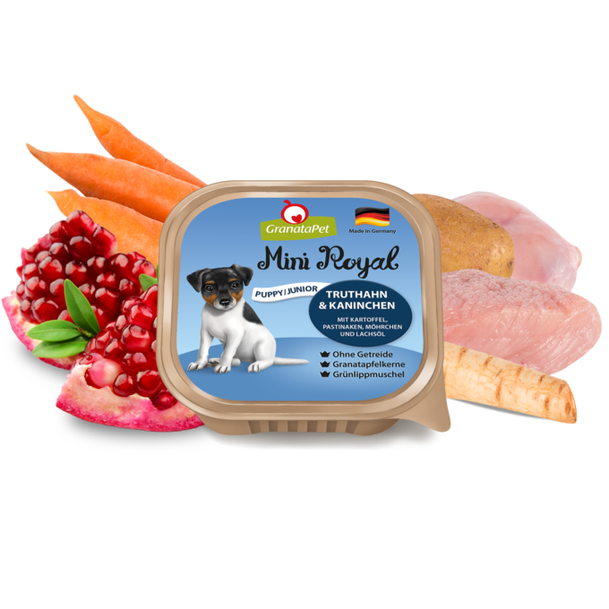 GranataPet Mini Royal Puppy Dog Wet Food - Turkey & Rabbit