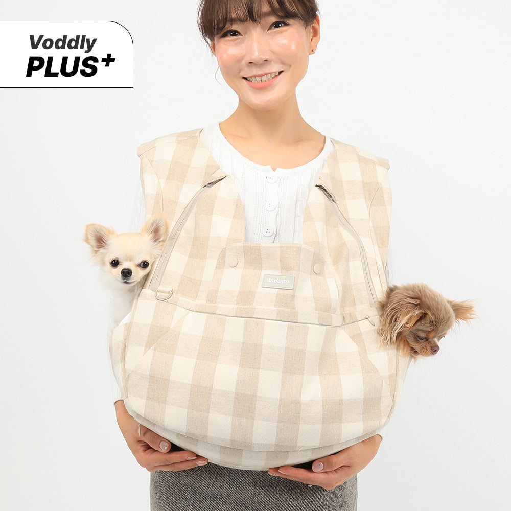 Ritogato Voddly Plus Front Bag - Linen Check