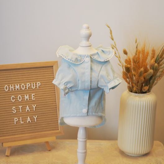 Pastel Blouse - Light Blue S