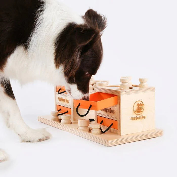 Interactive Puzzle Dog Toy - Two Towers