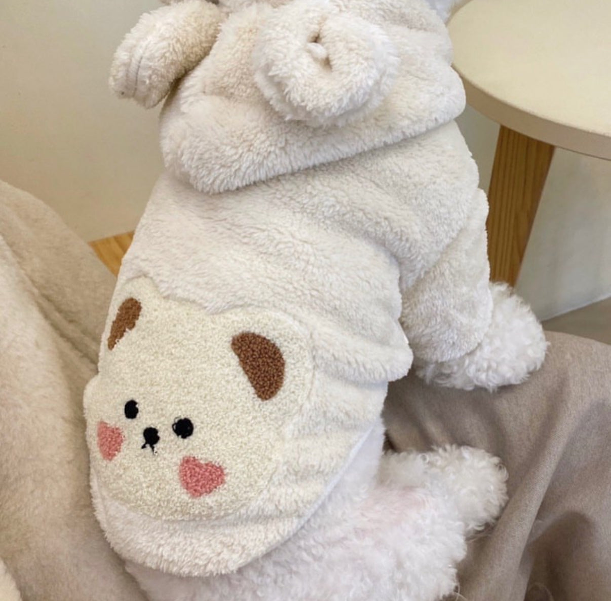 Kuma Bear Fleece Jacket - Ivory M