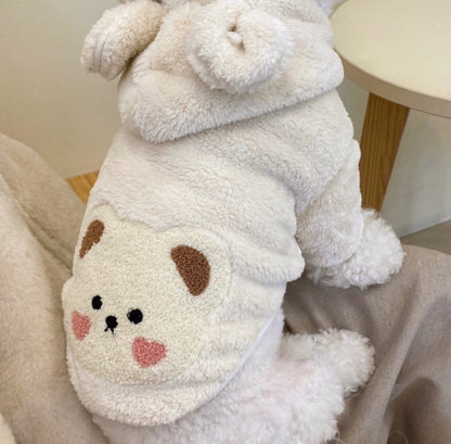 Kuma Bear Fleece Jacket - Ivory M