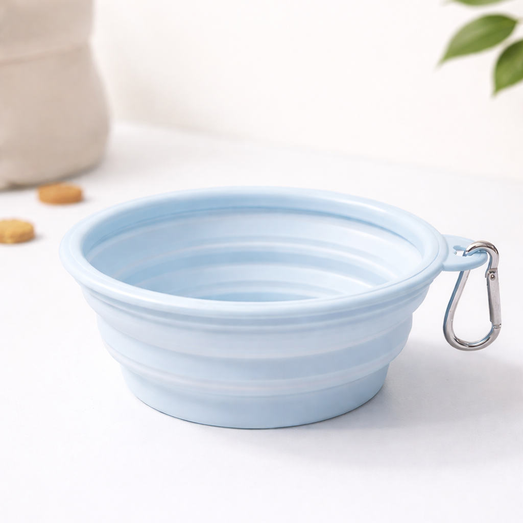 Silicone Collapsible Pet Bowl - 5 Colors