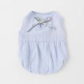 Flower Ribbon Blouse - Blue S