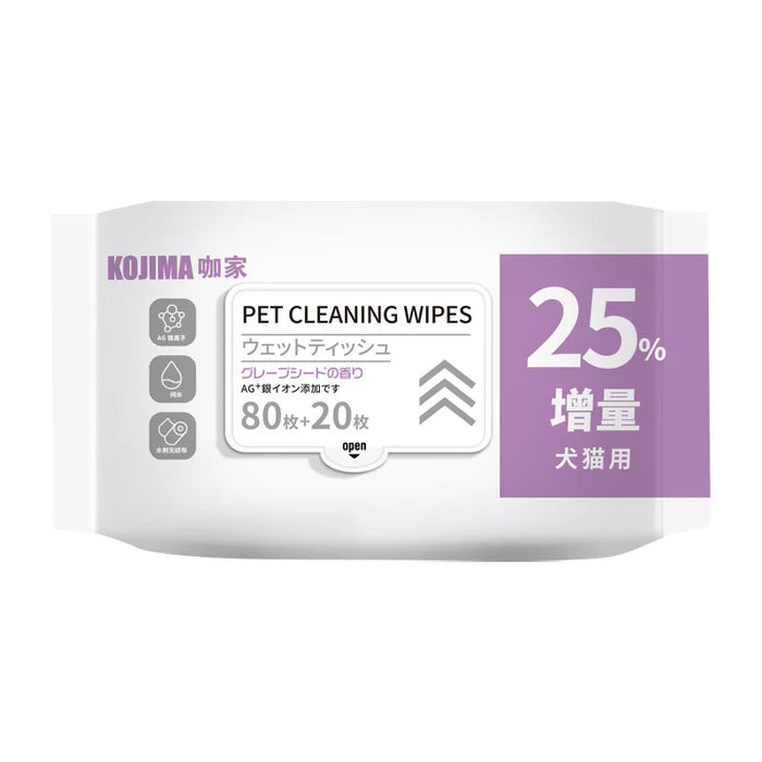 Gentle Pet Cleaning Wipes - 100 Sheets