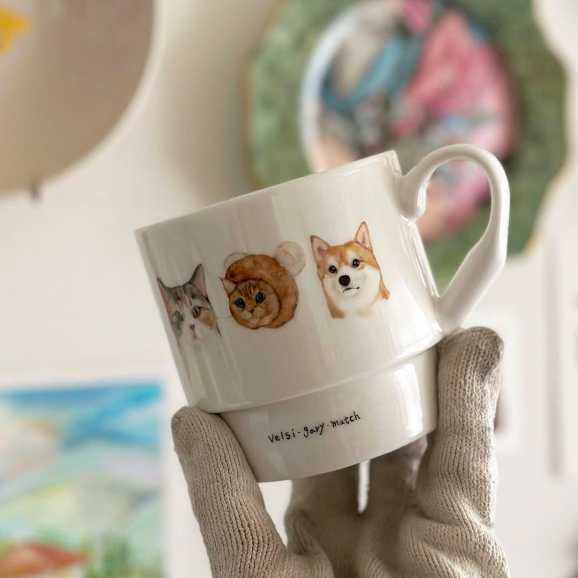 Custom Hand-Painted Pet Block Mug