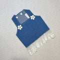 Flower Denim Dress - L