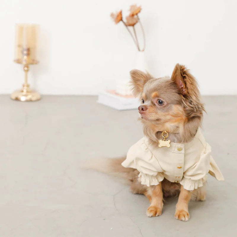 Denim Dress - Beige S/M