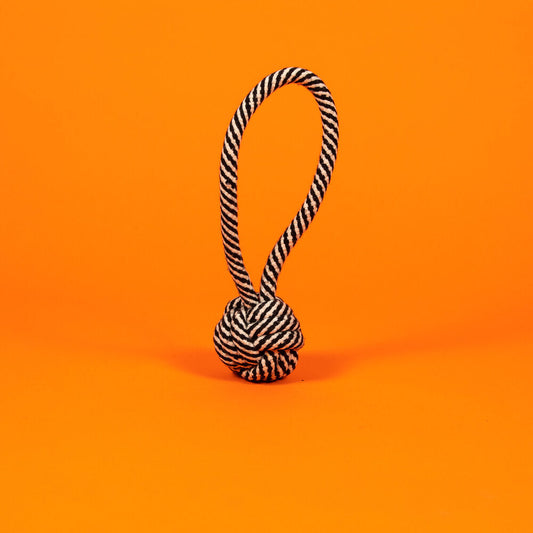 Rope Knot Toy - Black and White