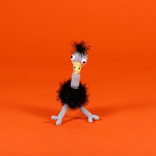 Hand Crochet Ostrich Dog Toy