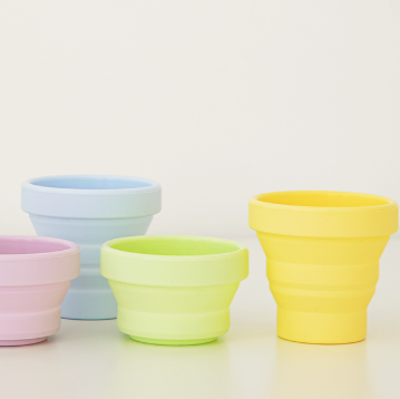 Mini Foldable Silicone Travel Bowl - Pastel 4 Colors