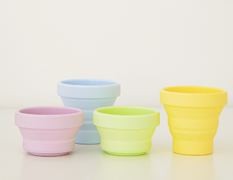 Mini Foldable Silicone Travel Bowl - Pastel 4 Colors