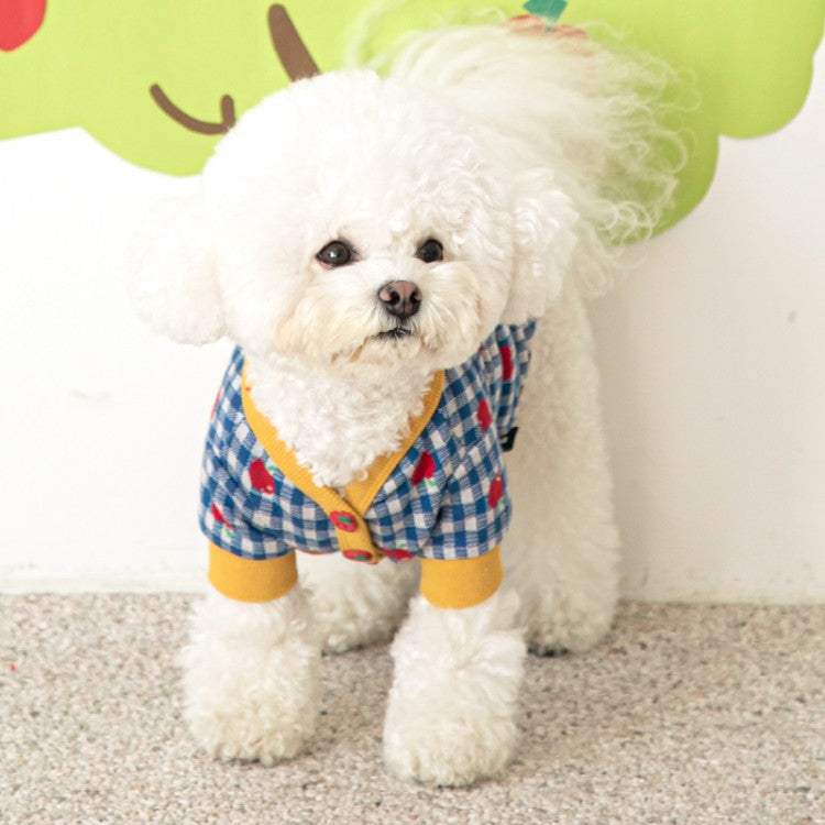 Apple Shuffle Cardigan - Blue 2XL