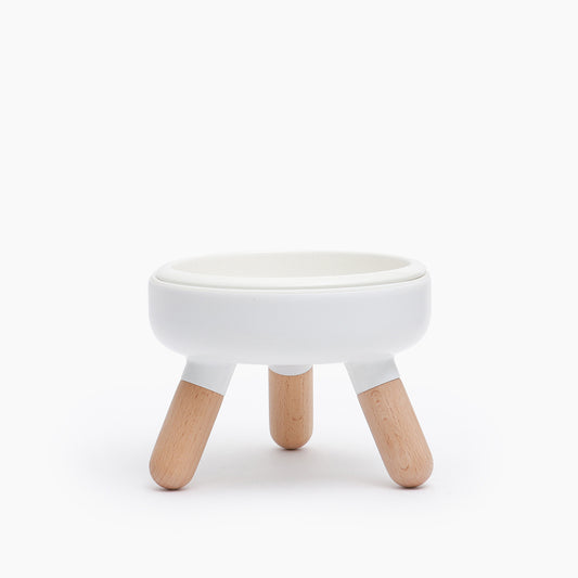 Oreo Ceramic Table 2 Beech Wood - White S