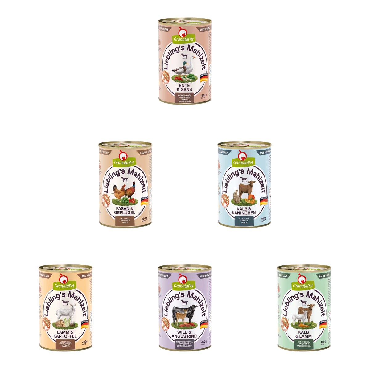 GranataPet Lieblings Mahlzeit Multipack 2 (6 x 400g)